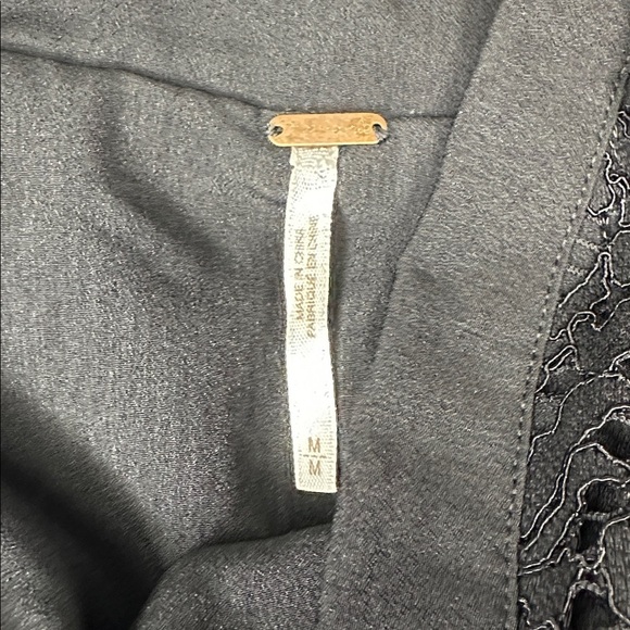 Free People Lovely in Lace Elegant Black Lace Fit and Flare Mini Dress Medium - Picture 11 of 15